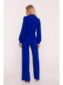 S420 Jumpsuit with a ruffle - royal blue