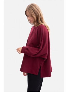 B306 Knit relaxed fit sweatshirt - burgundy