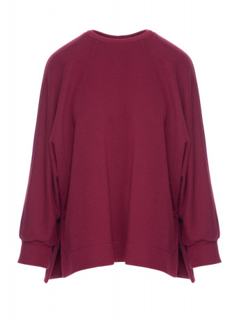 B306 Knit relaxed fit sweatshirt - burgundy