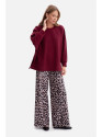 B306 Knit relaxed fit sweatshirt - burgundy
