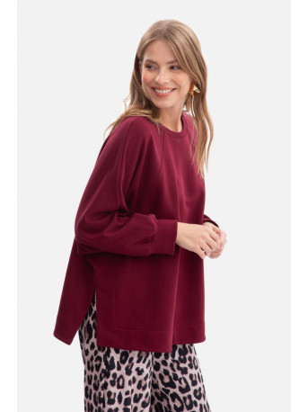 B306 Knit relaxed fit sweatshirt - burgundy