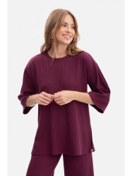 B301 Rib knit top - plum