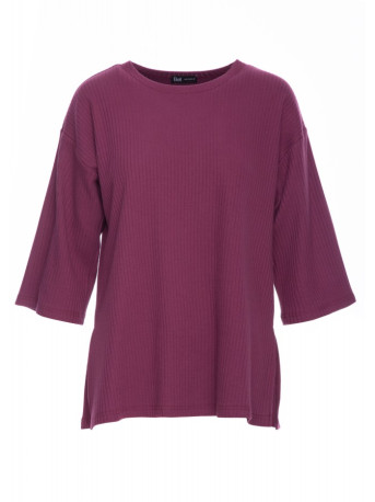 B301 Rib knit top - plum