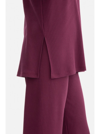 B301 Rib knit top - plum