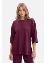 B301 Rib knit top - plum