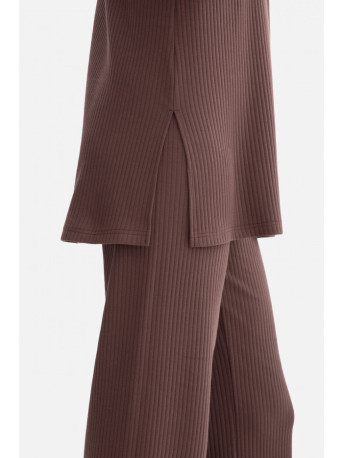 B301 Rib knit top - brown