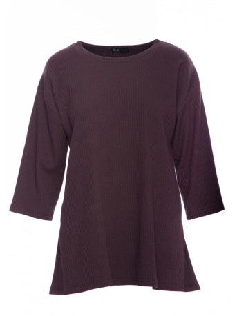 B301 Rib knit top - dark chocolate
