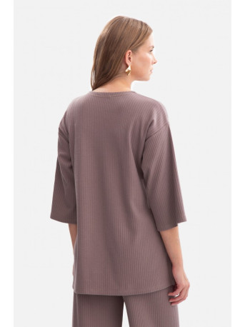 B301 Rib knit top - cocoa