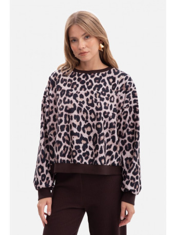 B303 Print knit sweatshirt - model 1