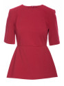 B305 Knit peplum top - maroon