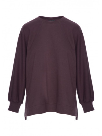B306 Knit relaxed fit sweatshirt - dark chocolate