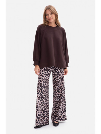 B306 Knit relaxed fit sweatshirt - dark chocolate