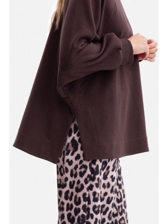 B306 Knit relaxed fit sweatshirt - dark chocolate