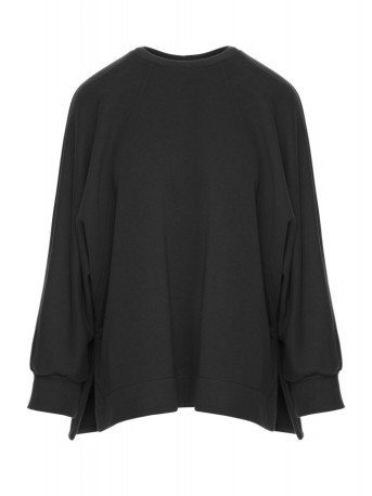 B306 Knit relaxed fit sweatshirt - black