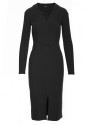 B307 Rib knit pencil dress - black