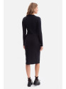 B307 Rib knit pencil dress - black