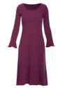 B308 Rib knit midi dress - plum