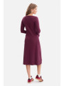 B308 Rib knit midi dress - plum