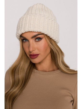 M895 Ribbed beanie - ecru