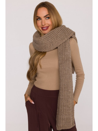 M896 Ribbed scarf - beige
