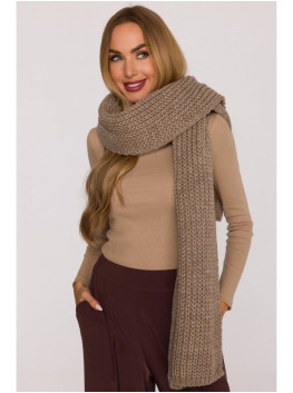 M896 Ribbed scarf - beige