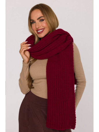 M896 Ribbed scarf - maroon