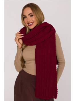 M896 Ribbed scarf - maroon