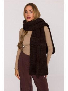 M896 Ribbed scarf - brown
