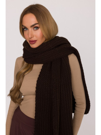 M896 Ribbed scarf - brown
