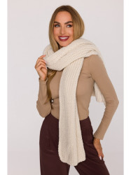 M896 Ribbed scarf - ecru