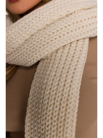 M896 Ribbed scarf - ecru