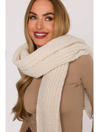 M896 Ribbed scarf - ecru