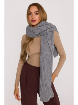 M896 Ribbed scarf - grey