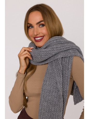 M896 Ribbed scarf - grey