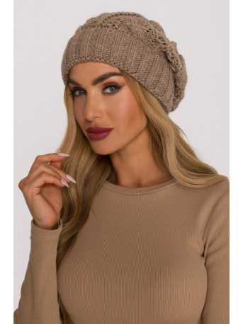 M897 Cable knit beanie - beige