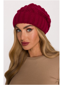 M897 Cable knit beanie - maroon