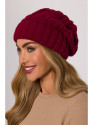 M897 Cable knit beanie - maroon