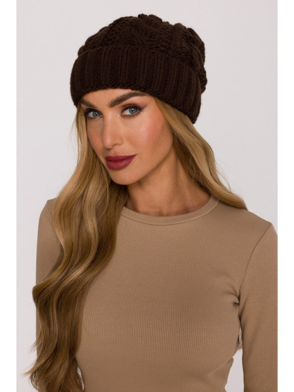 M897 Cable knit beanie - brown