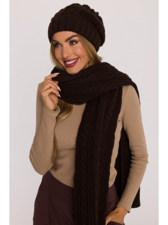 M897 Cable knit beanie - brown