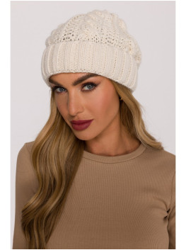 M897 Cable knit beanie - ecru