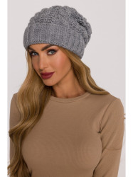 M897 Cable knit beanie - szary