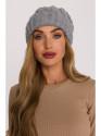 M897 Cable knit beanie - szary