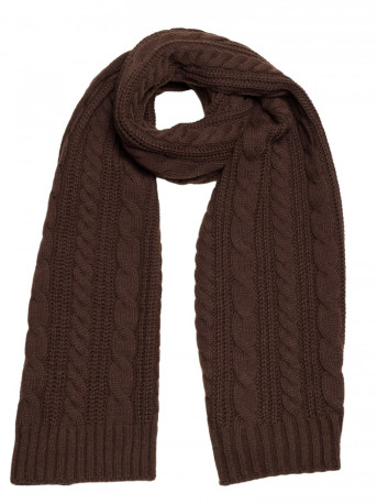 M898 Cable knit scarf - brown
