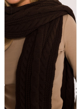 M898 Cable knit scarf - brown