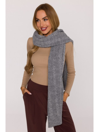 M898 Cable knit scarf - grey