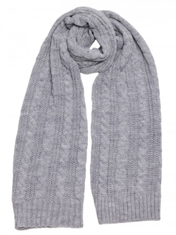 M898 Cable knit scarf - grey