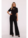 S421 Jumpsuit with a tie bow - black