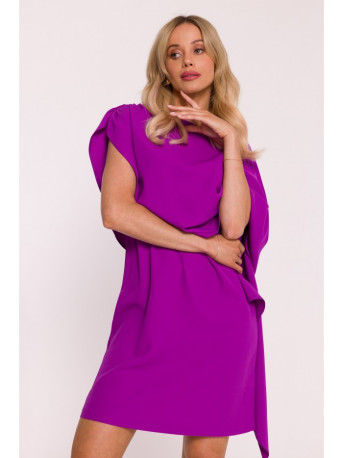 S423 Dress with cape - lavender