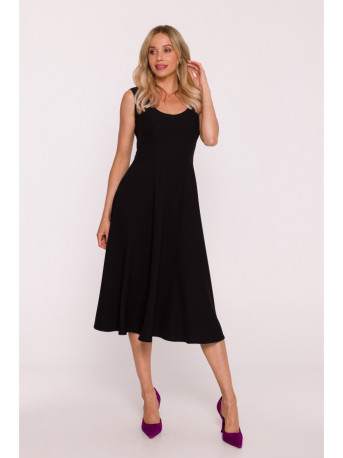 S424 Fit & flare dress - black