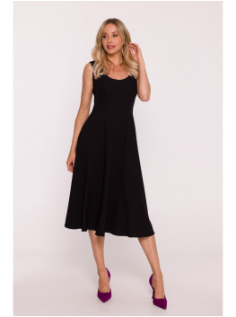 S424 Fit & flare dress - black